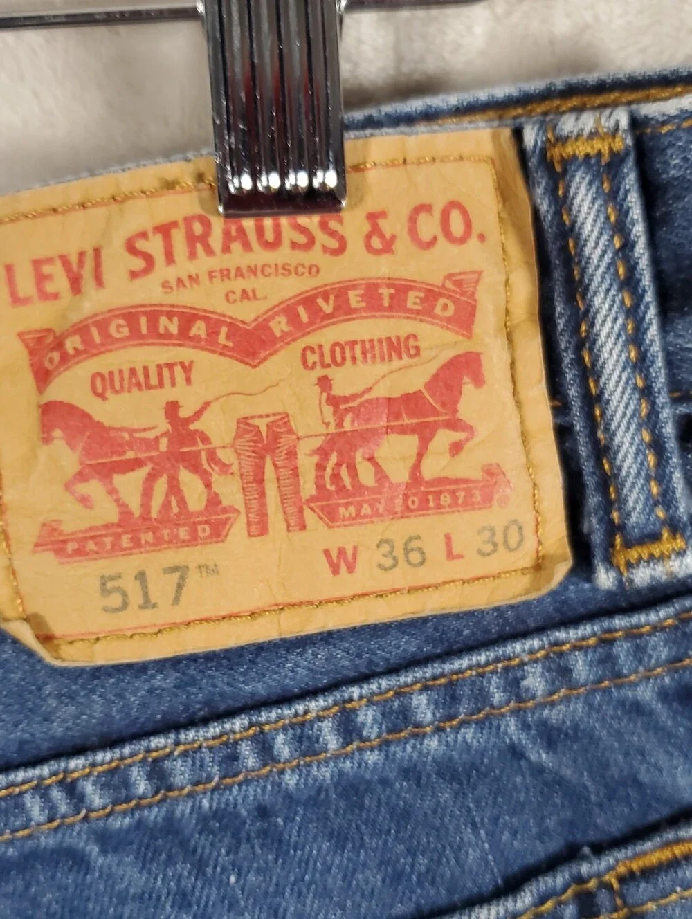 Levi's 517 Men's W36 Dark Wash Denim Jean Shorts Y2K Western Workwear Vintage